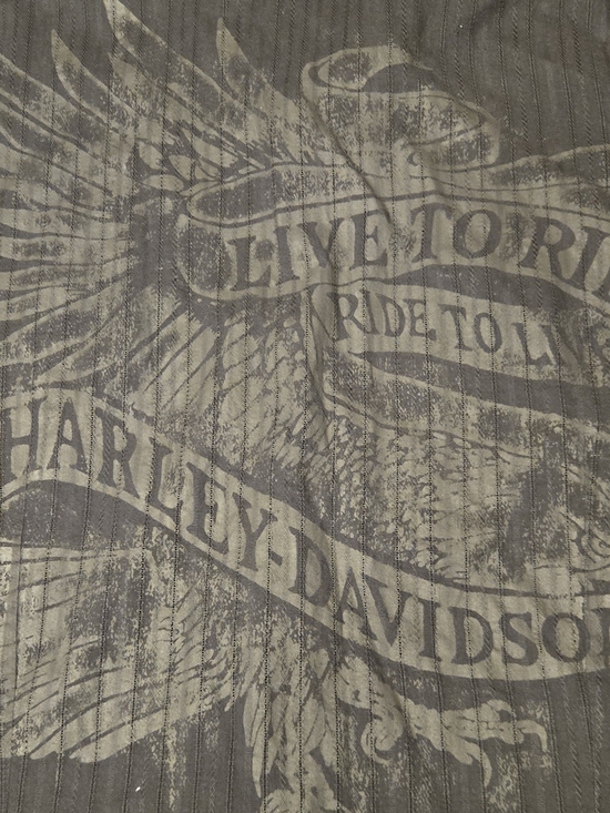 Harley-Davidson Tops - Womens Harley-Davidson Gray Eagle Print Button Up Shirt Size 1w